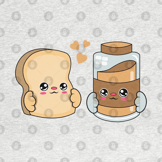 All i need is bread and peanut butter, Kawaii bread and peanut butter. by JS ARTE